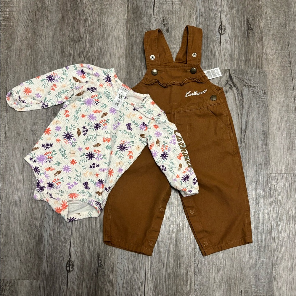 Carhartt Brown Overalls for Kids